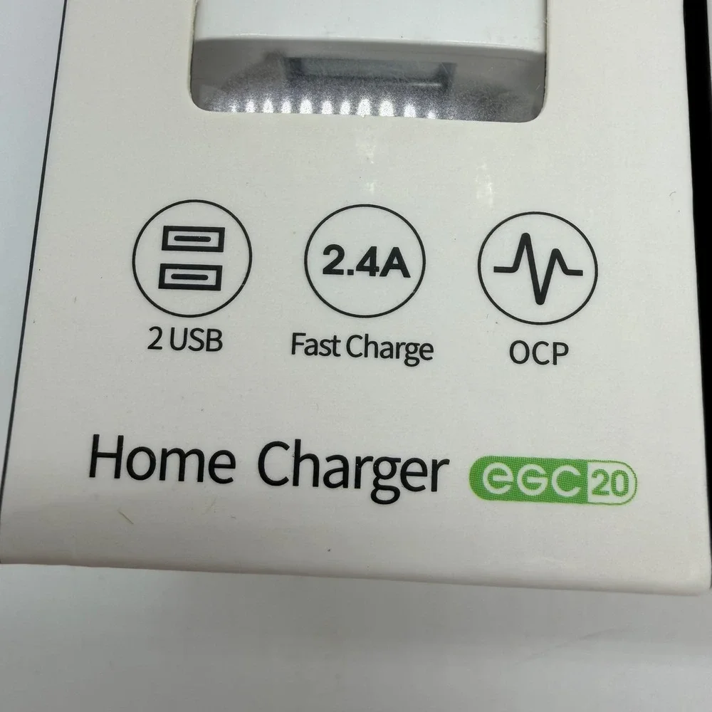 EGTech EGC20 Dual USB Wall Home Chargers 5V 2.4A Fast Charge White - Lot of 3